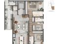 Atmosfera 360º 3 quartos- Brooklin